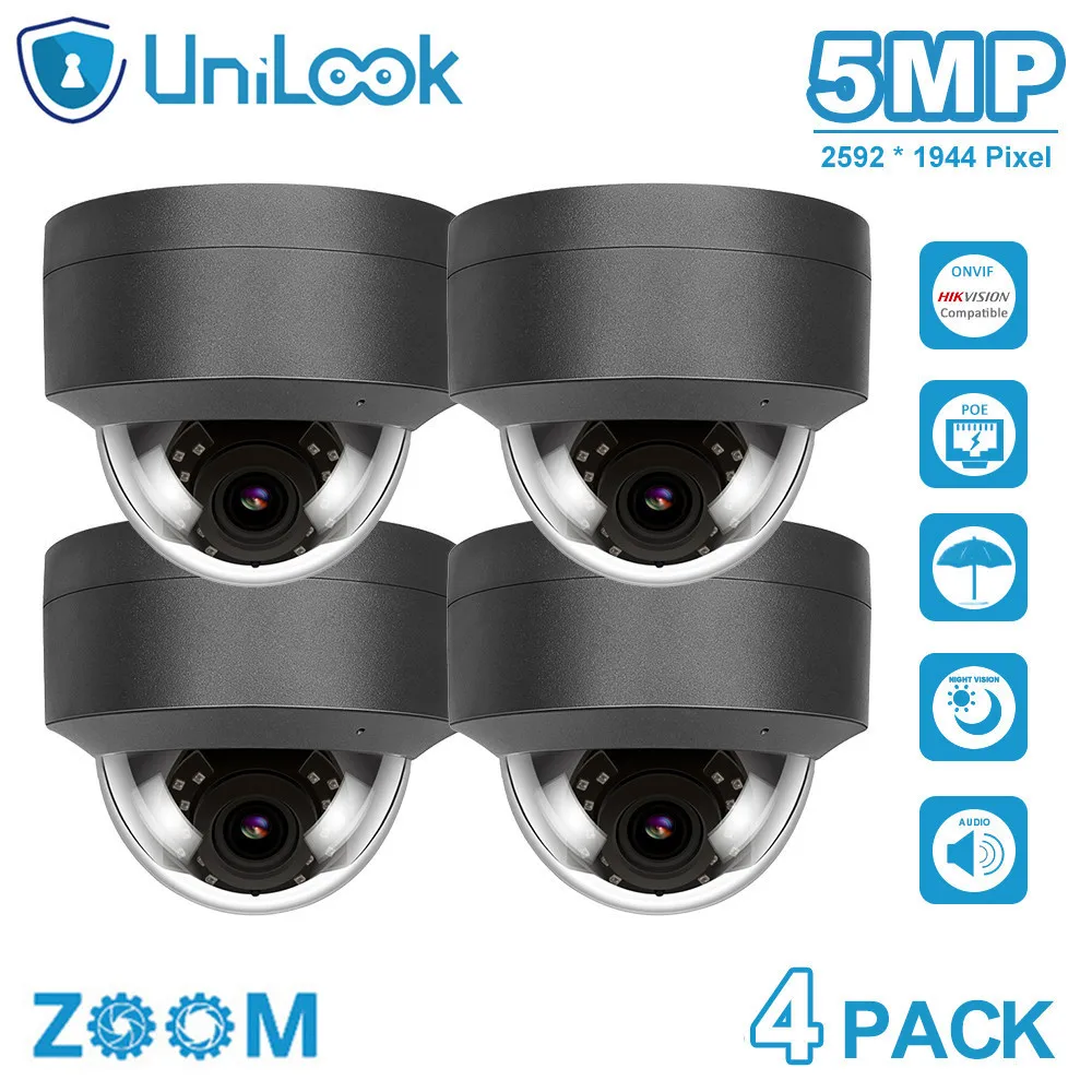 

IP-камера UniLook, 5 Мп, POE, 4-кратный зум, 2,8 ~ 12 мм