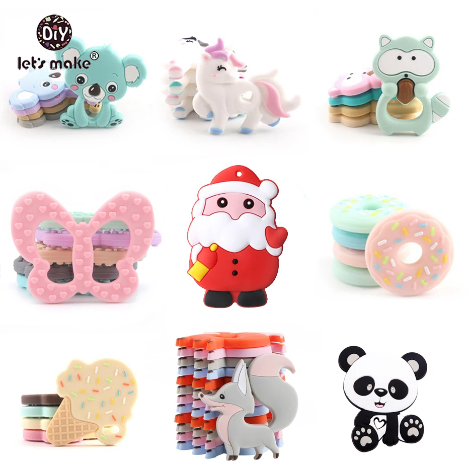 5 шт. силиконовые подвески грызунки|Детские прорезыватели| |