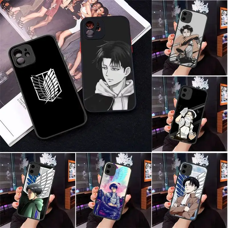 Anime Japanese attack on Titan Phone Case Matte Transparent for iPhone 7 8 11 12 s mini pro X XS XR MAX Plus Clear mobile bag