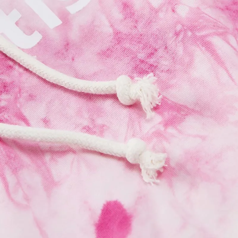 

Autumn and winter new street fashion tie dyed printing short long-sleeved hooded women, slim versatile hoodie ladies