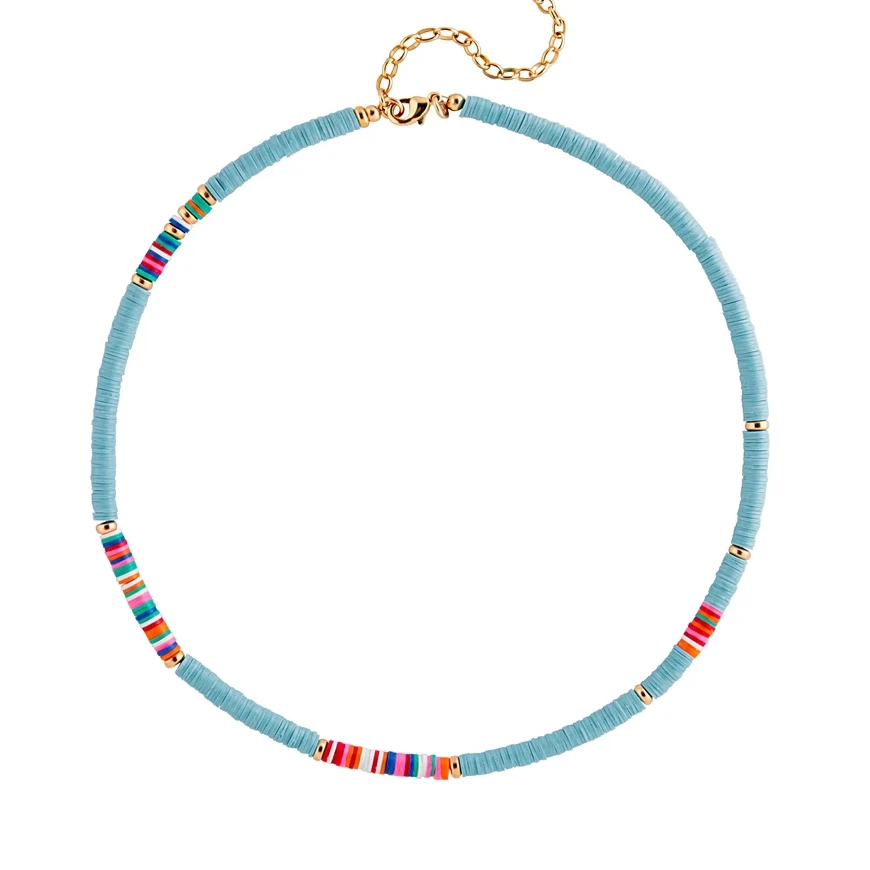 necklace 29 Кулоны colar visco для девушек и мужчин, мужские полимерные Серферы, ожерелье, цепь цепочка, воротник bijoux femme heishi чокер с бусинами, ожерелье для женщин - Окраска металла: necklace 29