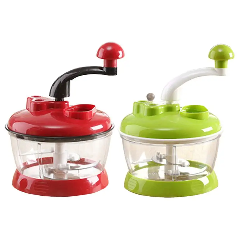 

Manual Portable Blender Spiral Vegetable Slicer Meat Grinder Food Processor Tool 19QB