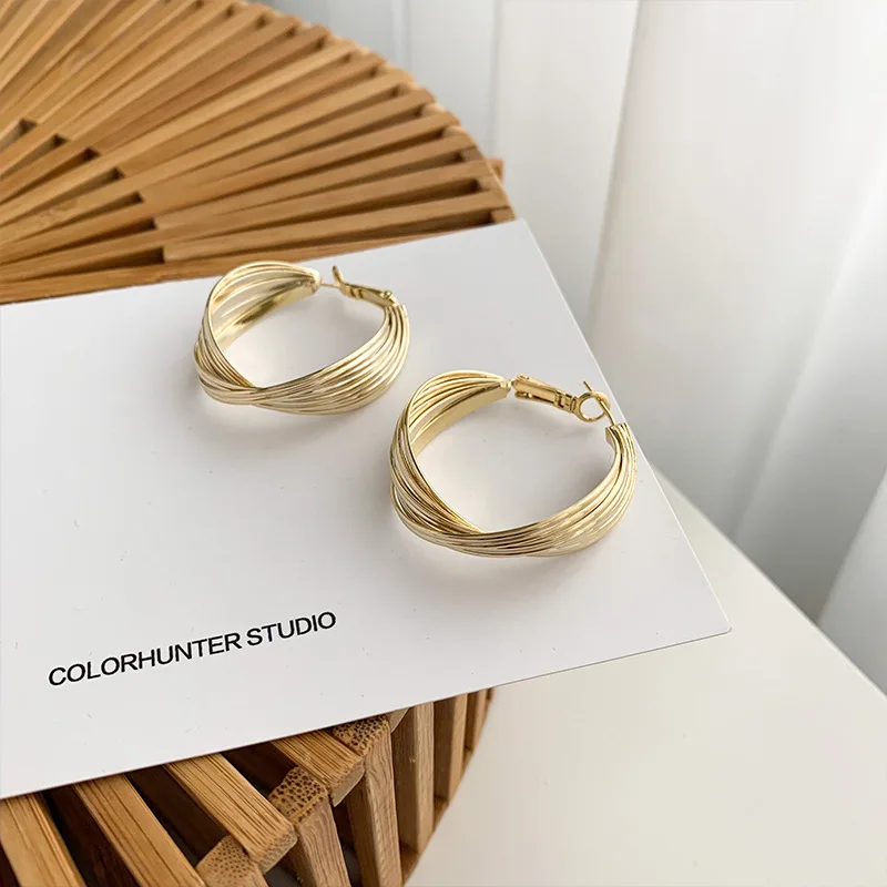 

2021 New style show face small high-end atmosphere decoration fashion women temperament personality exaggerated ear ring women