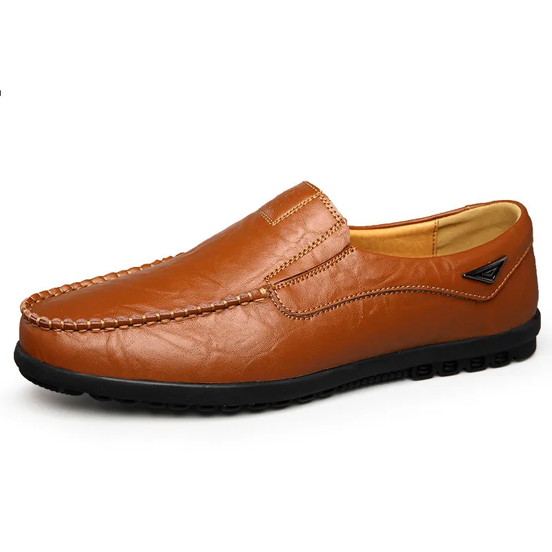 

Genuine Leather Mens Boat Shoes Casual Penny Loafers Men Luxury Brand Driving Dress Shoes Slipon Moccasins For Men Skor