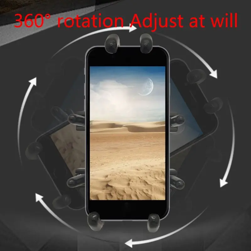 

Universal 360 Degree Rotatable Stand Motorbike Motorcycle Mobile Phone Holder Shockproof Cradle Clamp Mount for 4.7 to 7.12 inch