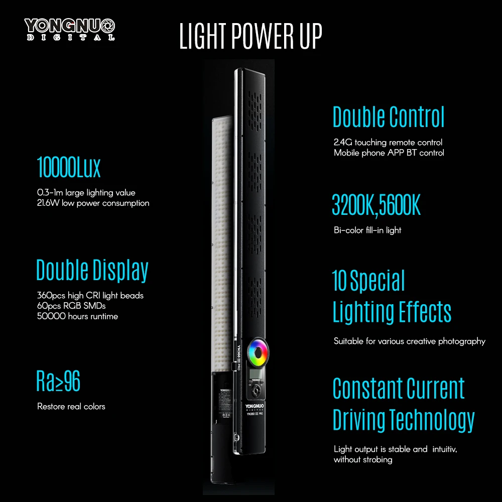 YONGNUO YN360III PRO RGB полноцветный светодиодный видео светильник фото с пультом