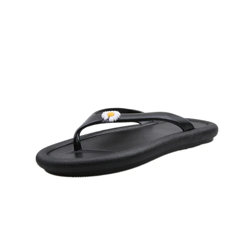 Сандалии женские с круглым носком пляжная обувь на толстой подошве шлепанцы