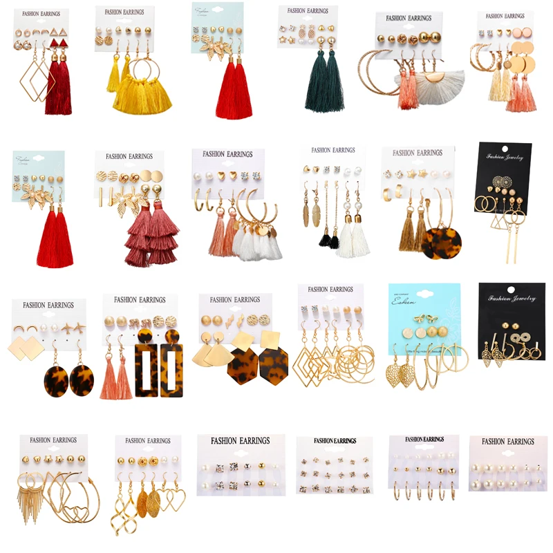 Богемные серьги подвески с кисточками в виде листьев сердца цветка массивные для