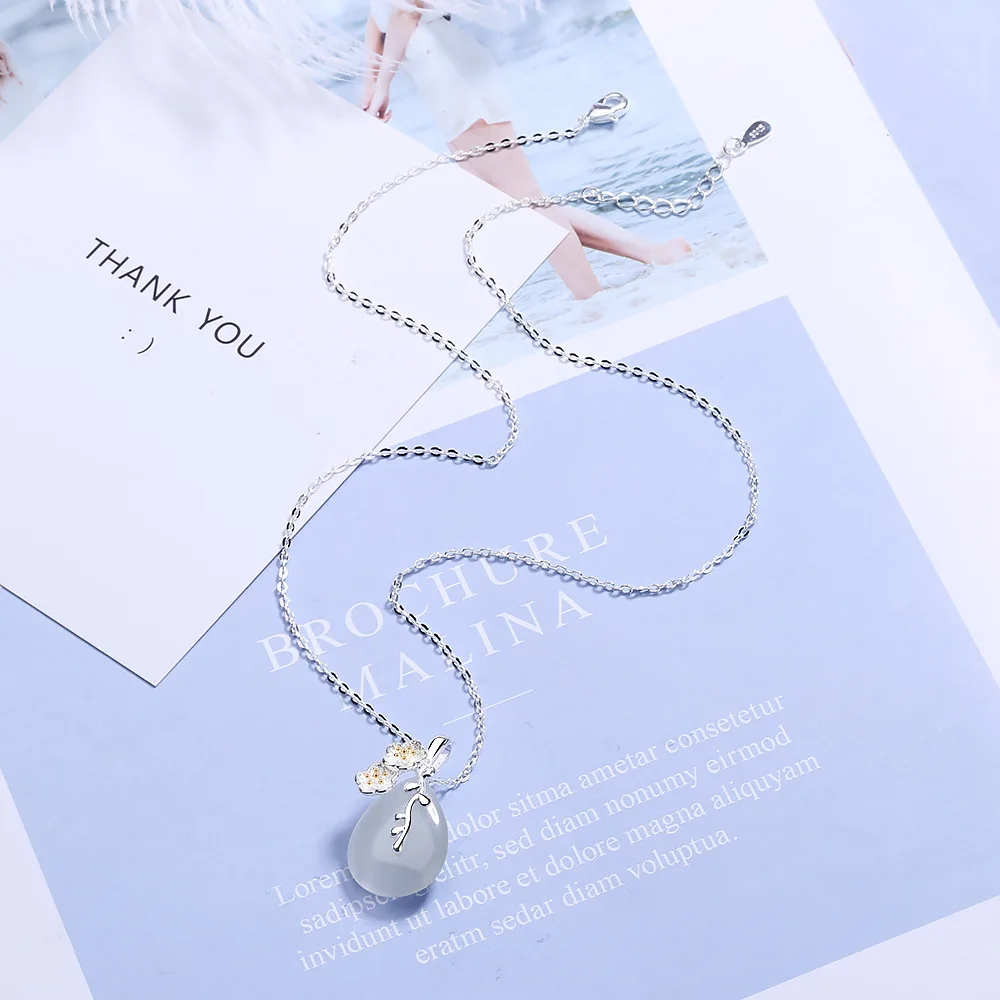 Женское Ожерелье серебряного цвета с подвеской в виде цветка | Украшения и