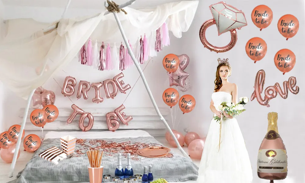 Chicinlife Rosegold Miss To Mrs латексный шар девичник вечерние свадебные украшения свадебный душ обручение воздушный шар "Конфетти"