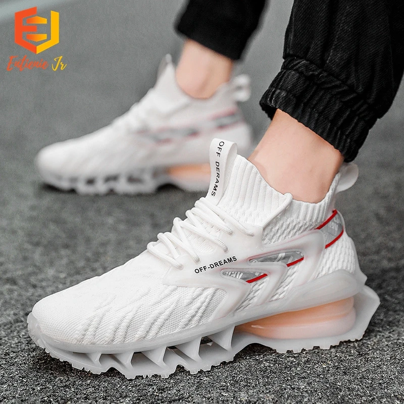 

Etienne Jr Men Spring Blade Sneakers Shock Absorption Height Increasing Sports Shoes Casual Running Breathable Light Gym Shoes