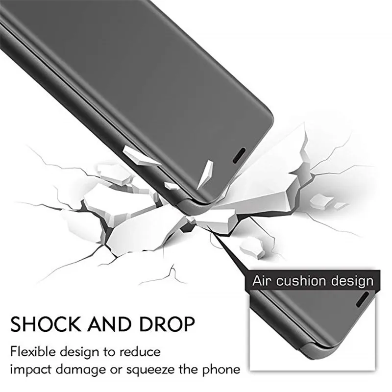 Флип чехол для Samsung A50 зеркальный кожаный samsung Galaxy A30 A70 A40 a20e A 30 50 70 50a 30a 70a a505F 2019 - Фото №1