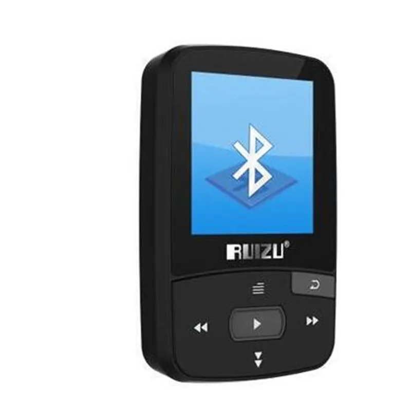 RUIZU X50 Bluetooth спортивный MP3 музыкальный плеер FM радио рекордер Supprot SD карта клип MP3 плеер Bluetooth 8 Гб PK RUIZU X06 X18 X26 - Цвет: Черный
