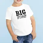 Big Brother с принтом; Футболки для мальчиков и девочек Летняя однотонная белая футболка с короткими рукавами и круглым вырезом для девочек, детская повседневная футболка для мальчиков детские футболки KT-2192