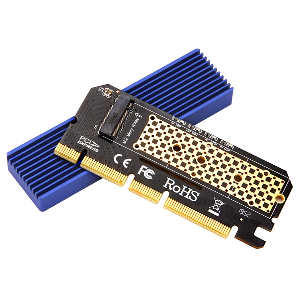 

Чехол для M2 SSD M.2 NVMe на расширительную карту PCIE 3,0, Высокоскоростной Переходник для жесткого диска, адаптер NGFF, корпус M.2 на M, ключ, SSD-диск