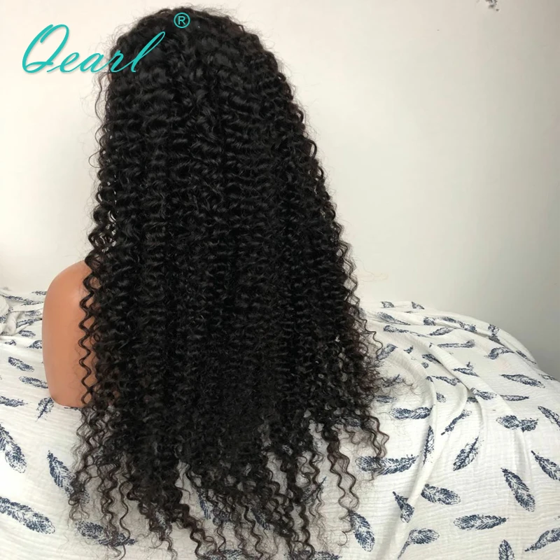 Кудрявые кудрявые парики с Фронтом шнурка человеческие волосы для черных женщин