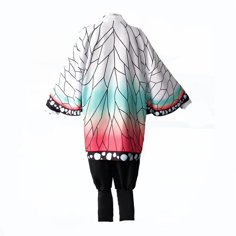 Anime Demon Shinobu Kochou Cosplay Slayer Kimetsu No Yaiba Costume Women Kisatsutai Kimono Uniform Halloween Party Clothes