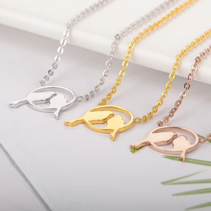 10 шт. нежный двойной украшение &quotголубь мира&quot Птицы Цепочки и ожерелья