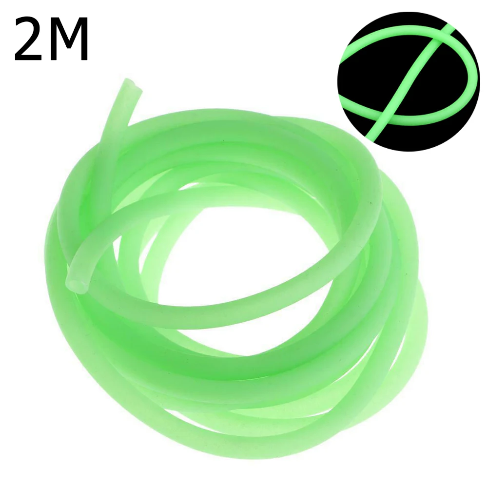 

2M Luminous Fishing Hose Silicone Anti Rig Tube Tubing Rig Sleeves Deep Sea Fishing Pesca Iscas FIsh Tackle Tools Accessories