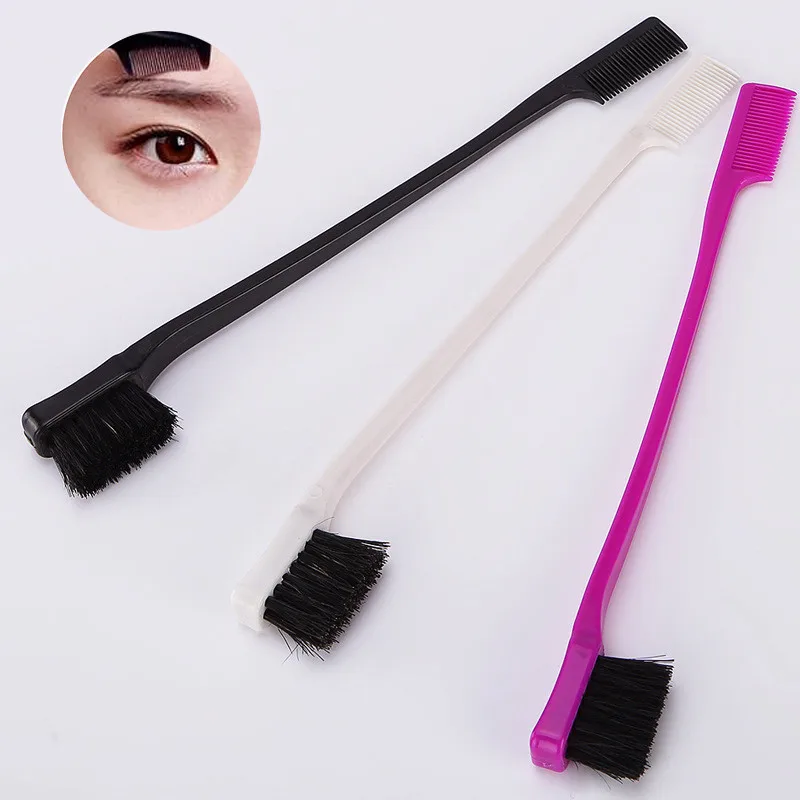 1pcs New Double-ended Brow Brush Hair Cut Style Magic Blade Comb Haircut Tool Beauty Double Sided Edge Control ZJXM1 | Красота и
