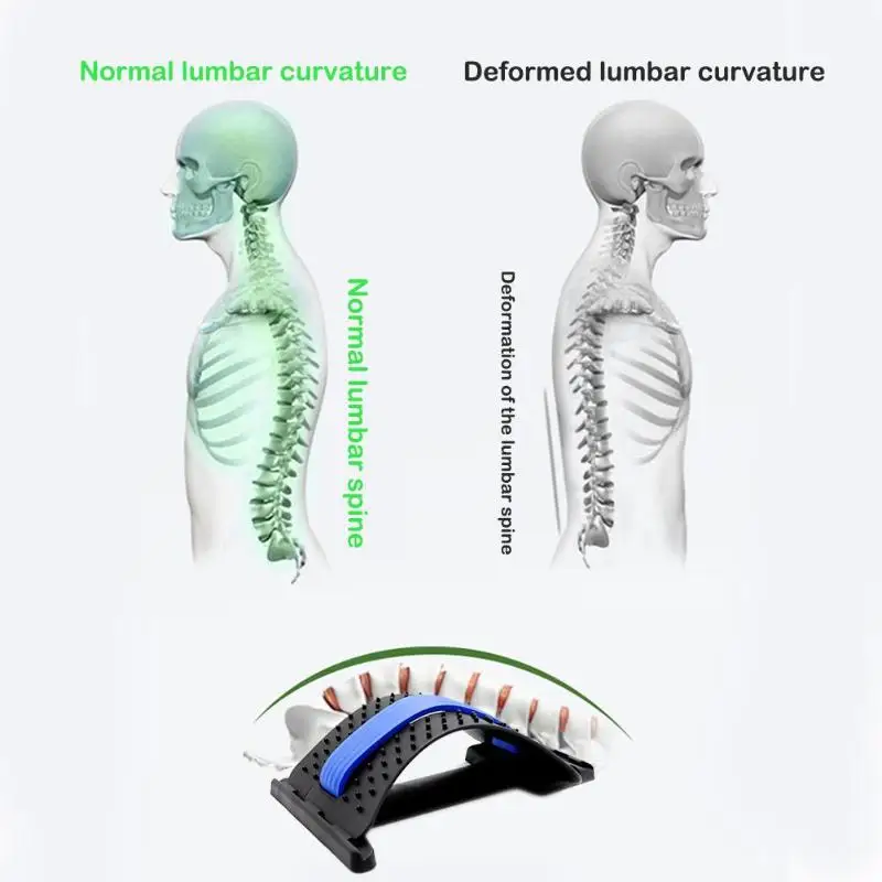 

1pc Back Stretch Equipment Massager Magic Stretcher Fitness Lumbar Support Relaxation Spine Pain Relief Corrector Health Care