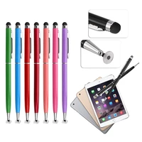 10pcs 2 in 1 screen pen tablet stylus drawing capacitive touch universal for ipad iphone android ios smart phone huawei 13 color