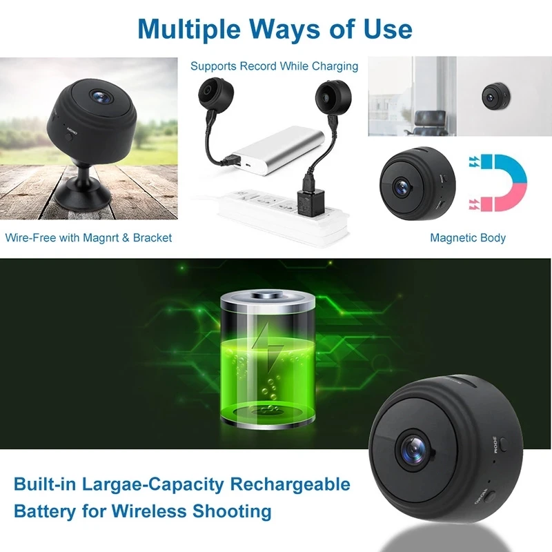 

1080P HD IP Mini Camera Security Remote Control Night Vision Mobile Detection Video Surveillance Wifi Camera Hid Den Camera