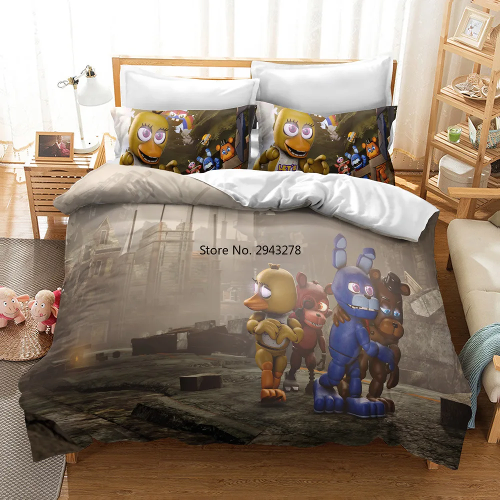 

Horror Game Five Nights At Freddy Printed 3D Bedding Set Duvet Cover Pillowcase King/Twin Full Queen Quilt/Blanket Cover Sets