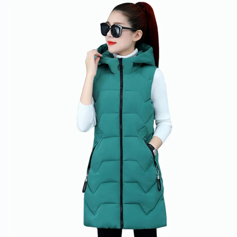 Осенне-зимние хлопковые пальто жилет плотный Женский Повседневный облегающий