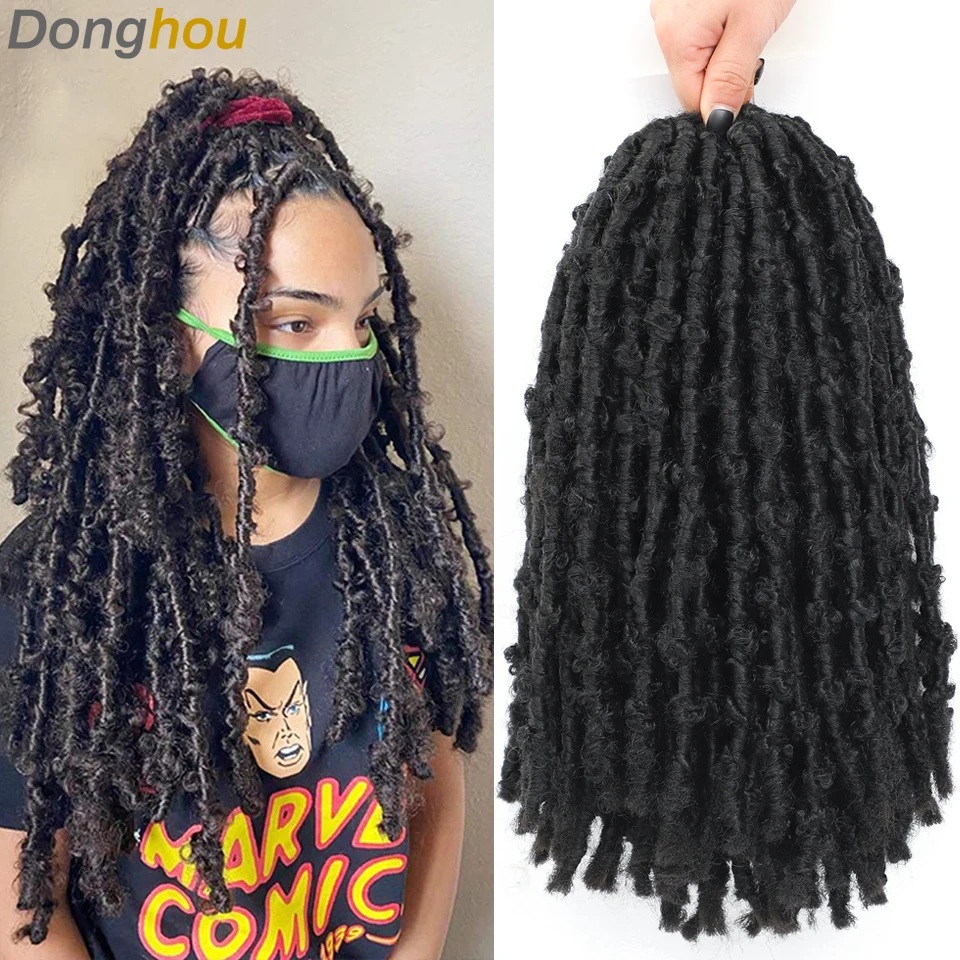 Волосы Donghou предварительно собранные бабочки локоны для вязания оптовая цена