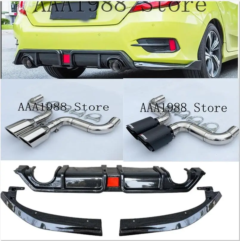 

Высококачественный Автомобильный задний бампер для Honda Civic 10 2016-2019 седан, спойлер для губ, диффузор, бамперы, аксессуары, отделка
