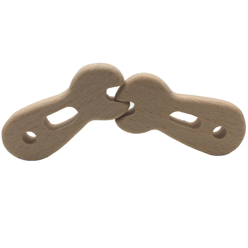 Juego de juguetes de madera para beb&eacute;, pulsera de haya para ni&ntilde;os, llave n&oacute;rdica creativa, forma de herramienta, juguetes para masticar la dentici&oacute;n, 1 Juego-1