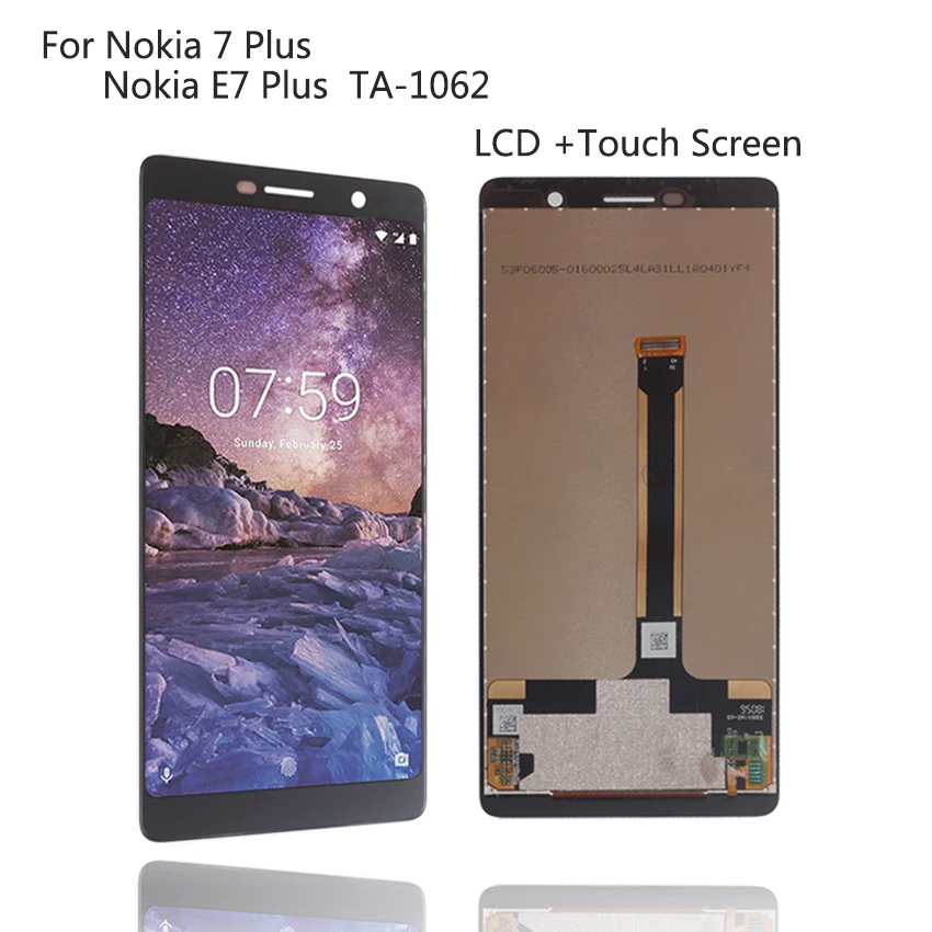 Оригинальный ЖК дисплей для Nokia 7 Plus сенсорный экран TA 1062 дигитайзер запасные