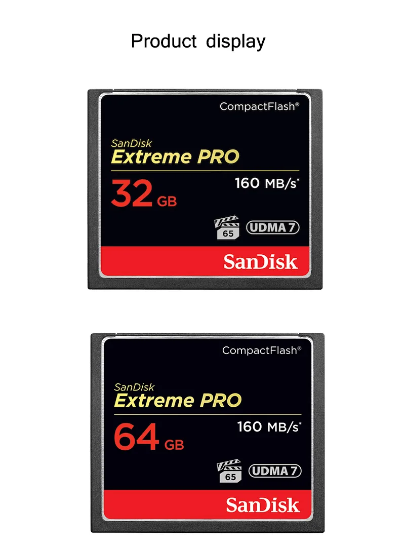 Оригинальная SanDisk Extreme PRO CompactFlash CF карта 128 Гб 64 ГБ 32 ГБ высокоскоростная Компактная флеш-карта для DSLR и HD видеокамеры