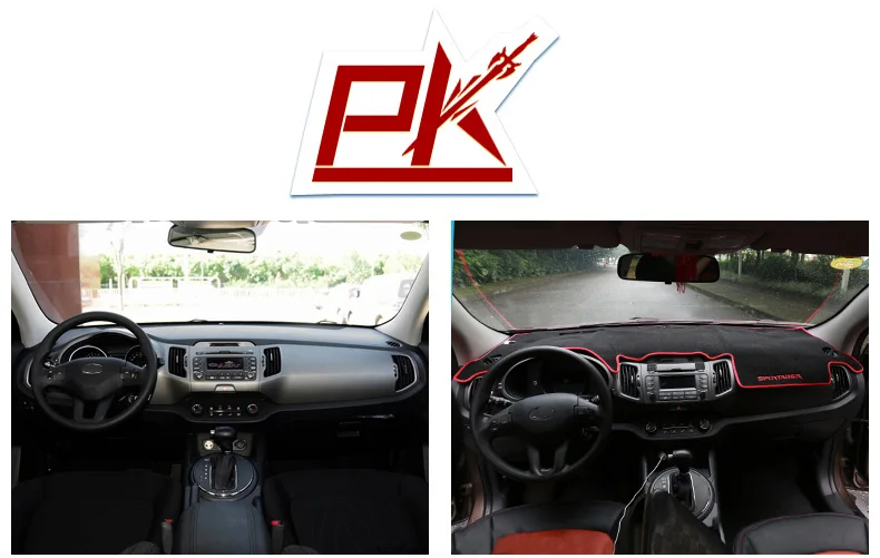 Для Kia Sportage R 2010 2011 2012 2013 для леворульных автомобилей автомобиля анти-скольжение коврик для приборной панели отражающий мат отделкой летнее уп аксессуары