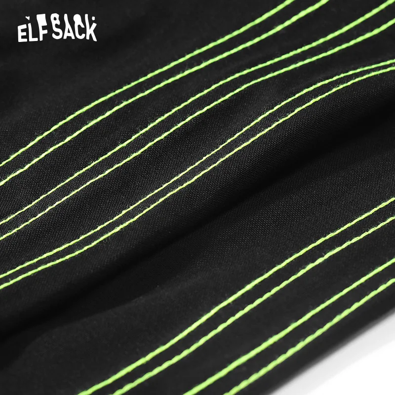 ELFSACK черные одноцветные с эластичной талией обтягивающие штаны для женщин 2020