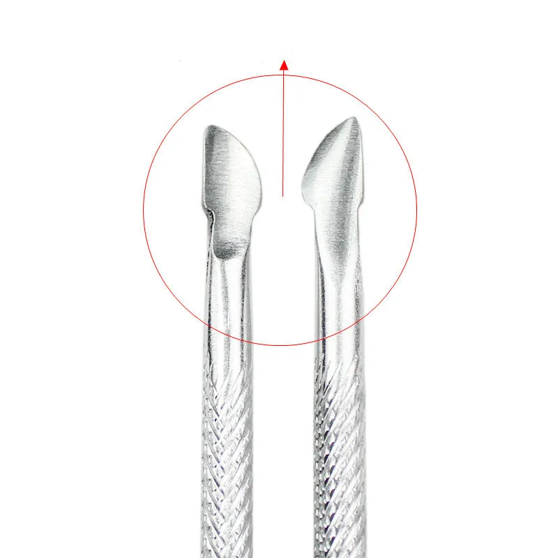 1 шт. двойная головка из нержавеющей стали для удаления кутикулы Ложка-толкатель