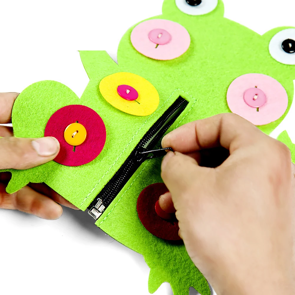 Дети DIY плетеная игрушка милые животные Цветок молния Кнопка доски Детские