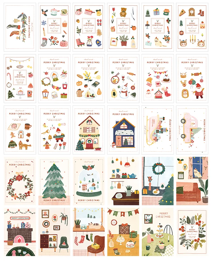 

143mmx93mm happy holiday paper postcard(1pack=30pieces)