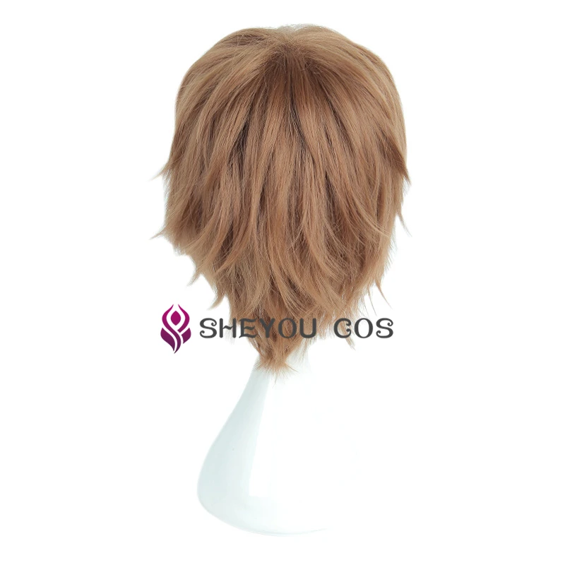 Парик Yagami Light Cos из аниме Death Note термостойкие короткие коричневые волосы для