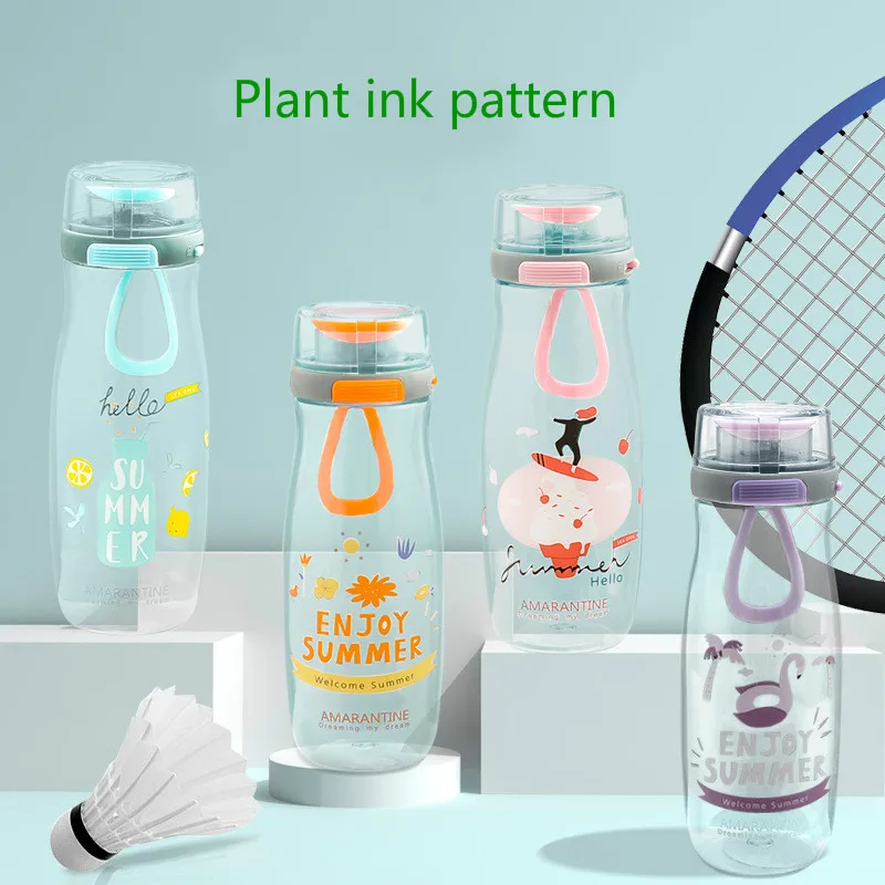 Пластиковая бутылка для воды портативная прозрачная фруктового сока