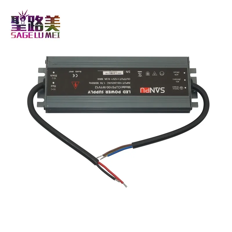 Ультра тонкий водонепроницаемый Светодиодный источник питания на открытом