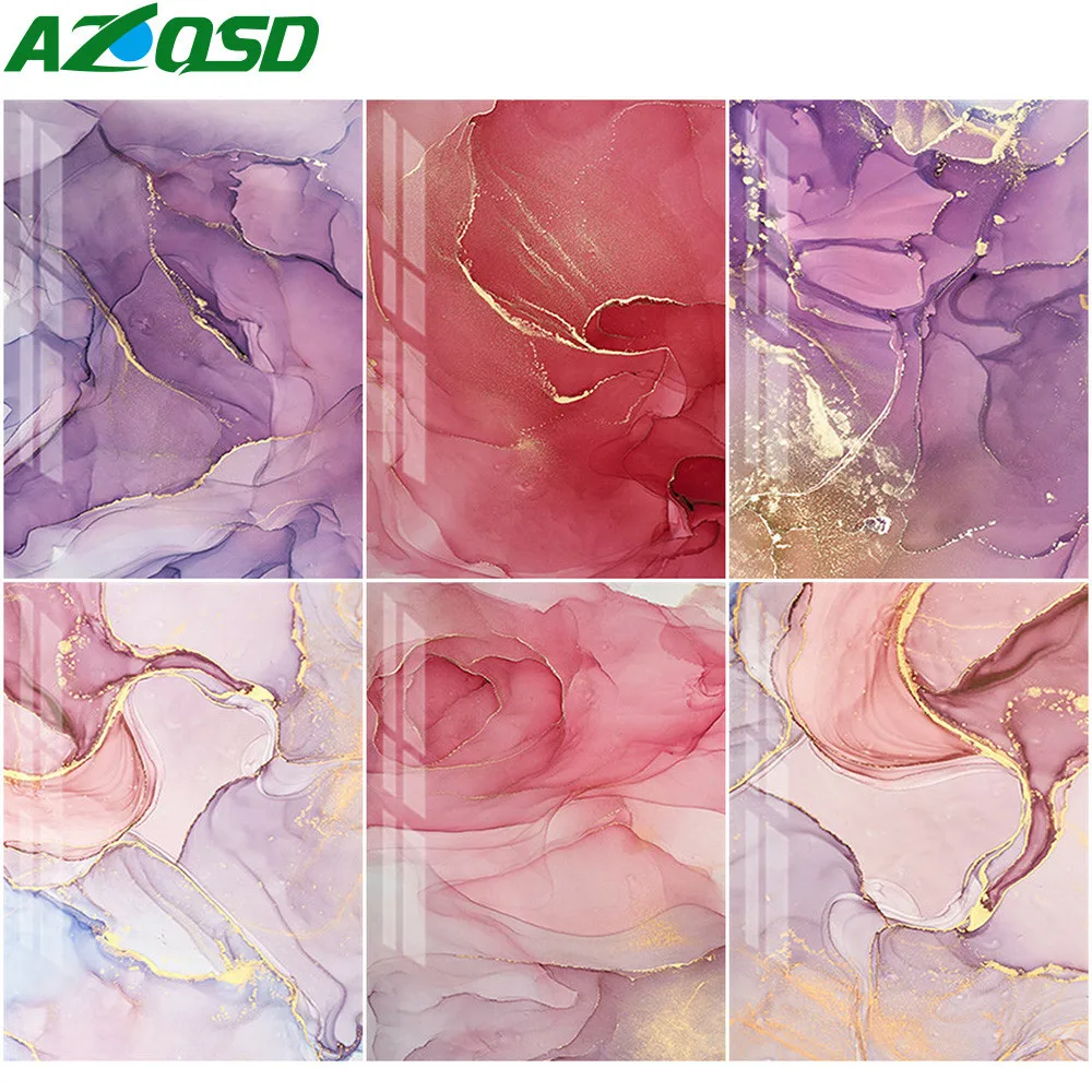 

AZQSD полностью квадратная Алмазная картина, цветочный рисунок, стразы, алмазная вышивка, Цветочная мозаика, рукоделие, домашний декор