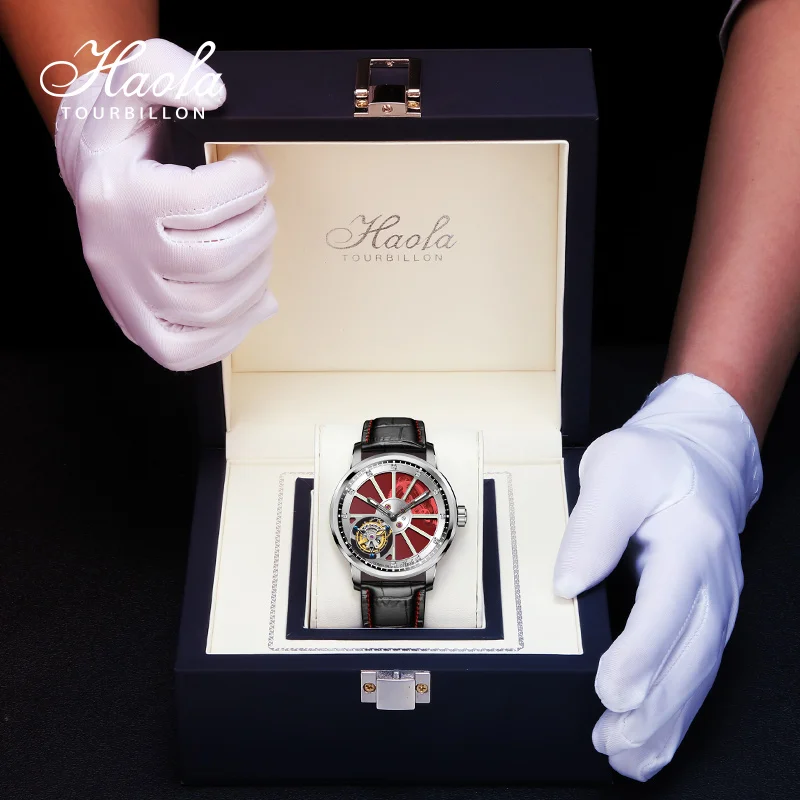 Механические часы Haofa Real Flying Tourbillon для мужчин, сапфировые, скелетонизированные, с ручным заводом, мужские часы класса люкс для бизнеса, модель 1925A (art.: 3920d9bfc02a2) - 3920d9bfc02a2