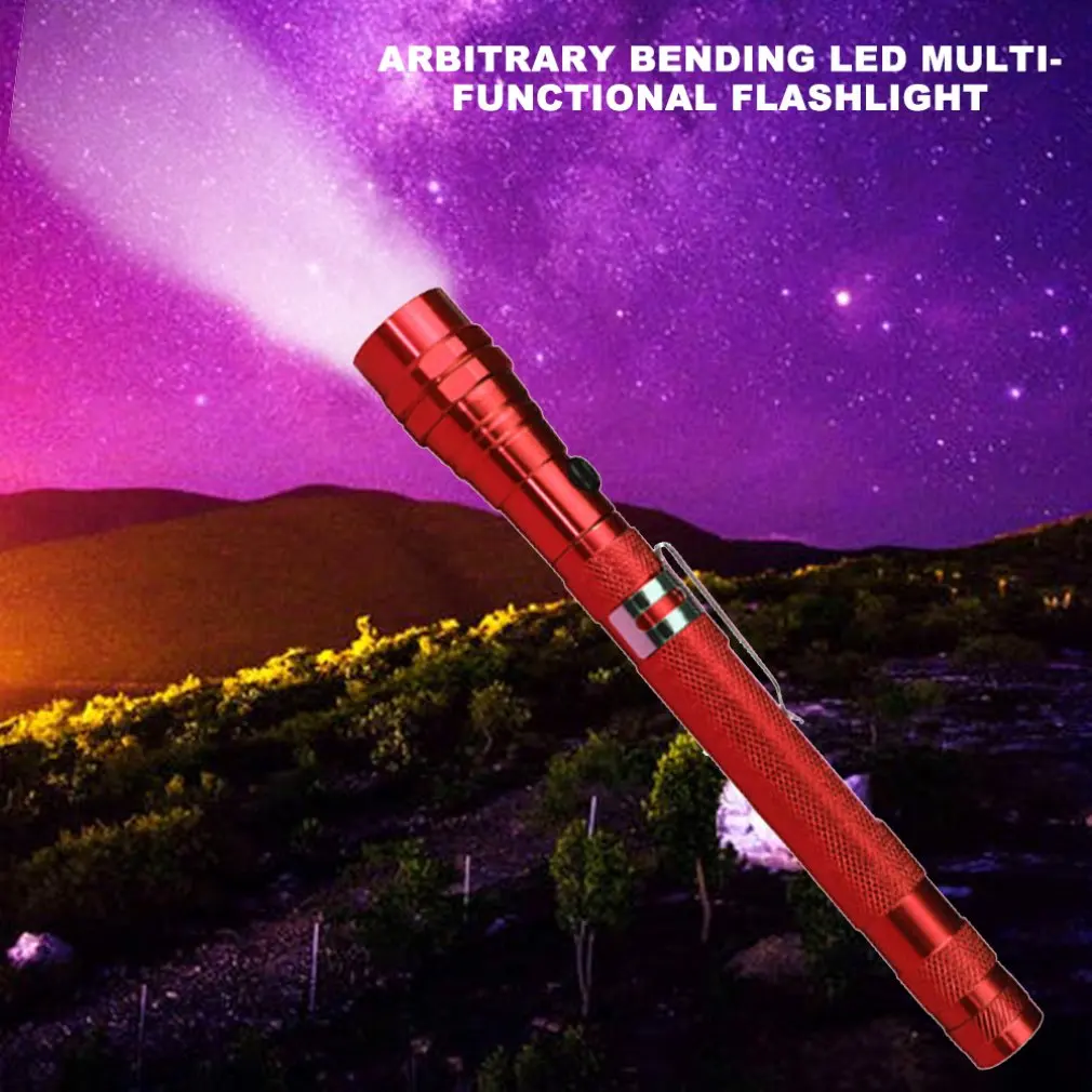 Портативный тактический Телескопический мини фонарик с намагниченной головкой