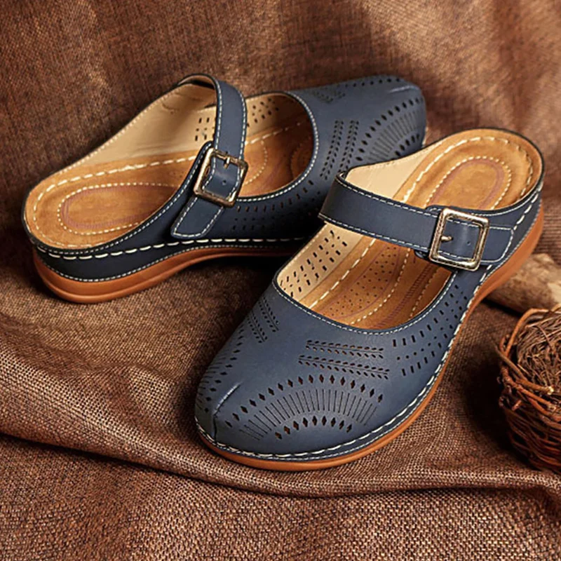 

Ladies Sandals Summer Shoes 2020 Soft Sewing Gladiator sandals for women Retro Buckle Wedges Platform Female sandal Size 43