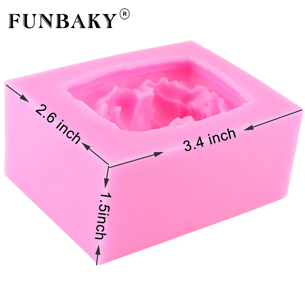 FUNBAKY стереоскопическая силиконовая форма для свечей ручной работы украшения