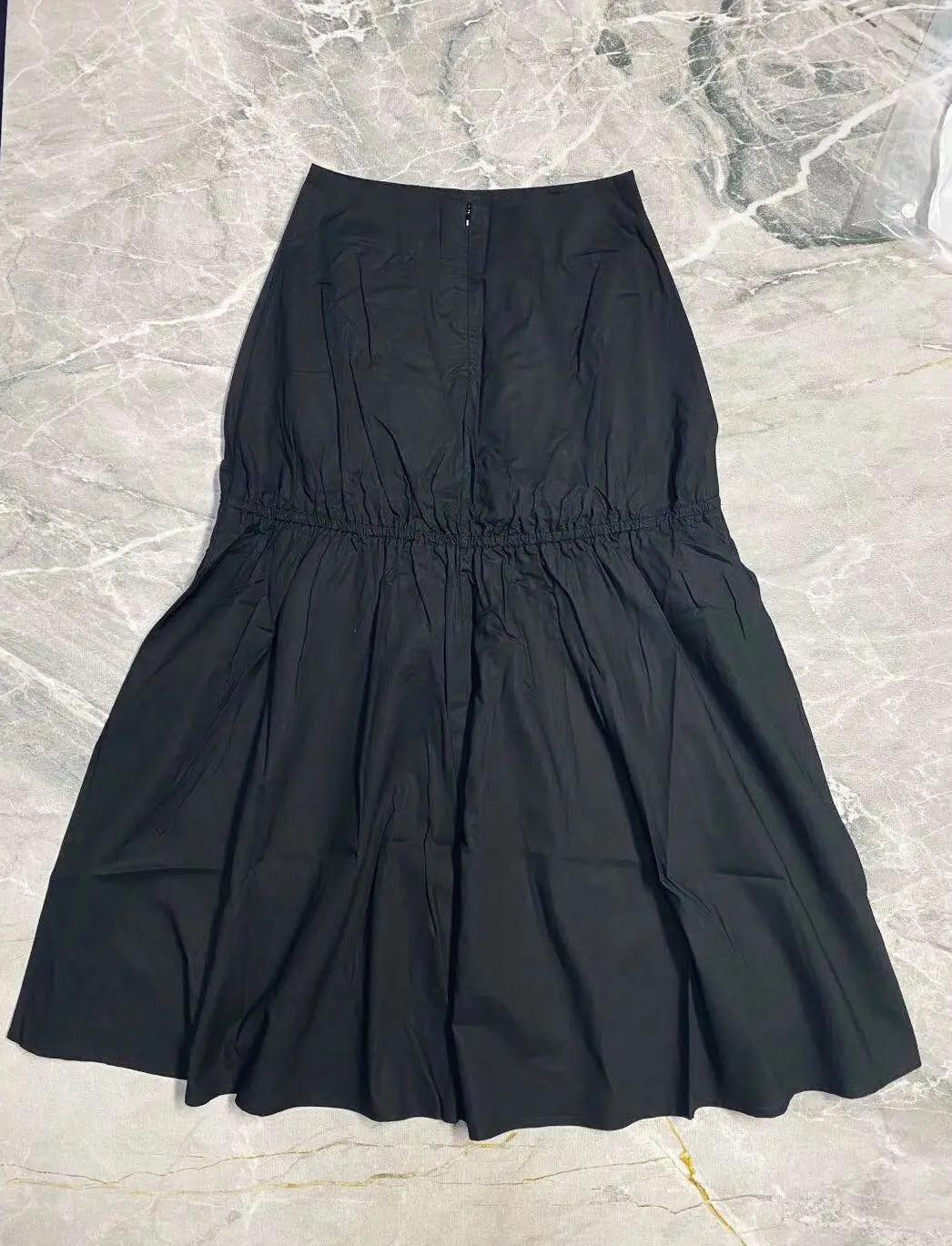 

Asymmetry Black Midi Skirt Women High Waist Simple Pleated Skirts 2020 New