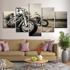 Модульные картины для гостиной, 5 шт., винтажные картины с изображением мотоцикла, настенные картины для домашнего декора, картины с изображением высокого разрешения