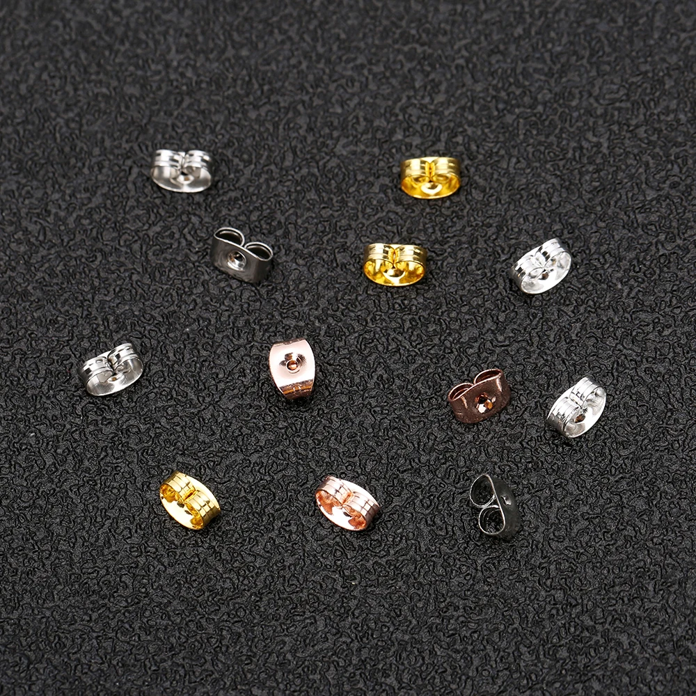 200 шт. застежки-бабочки для сережек из нержавеющей стали серебристого цвета 6 5 мм